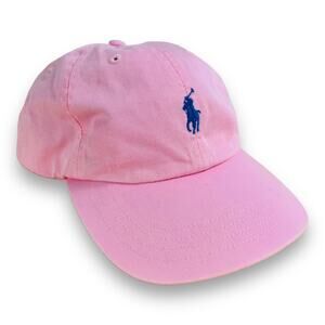 Polo by Ralph Lauren Pink Baseball Cap with Blue Pony